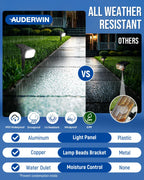 AUDERWIN Solar Spot Lights Outdoor Waterproof, 6 Packs, Neutral White