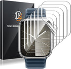 LK 6 Pack Screen Protector for Apple Watch Series 9 8 7 41mm/Series SE 6 5 4 40mm, Screen Protector Compatible for Apple Watch 40/41mm, High Definition, Bubble Free, Clear Flexible TPU Film