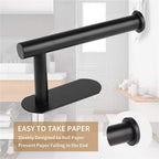 JOPOFI Toilet Paper Holder - Adhesive Toilet Paper Holder - Matte Black