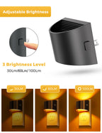 L LOHAS LED Night Lights Plug into Wall, Dimmable Night Light 2 Pack