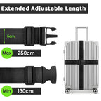 WISYOK Luggage Straps Extended, 4 Pack, 130-250cm Adjustable, Pink SkyBlue