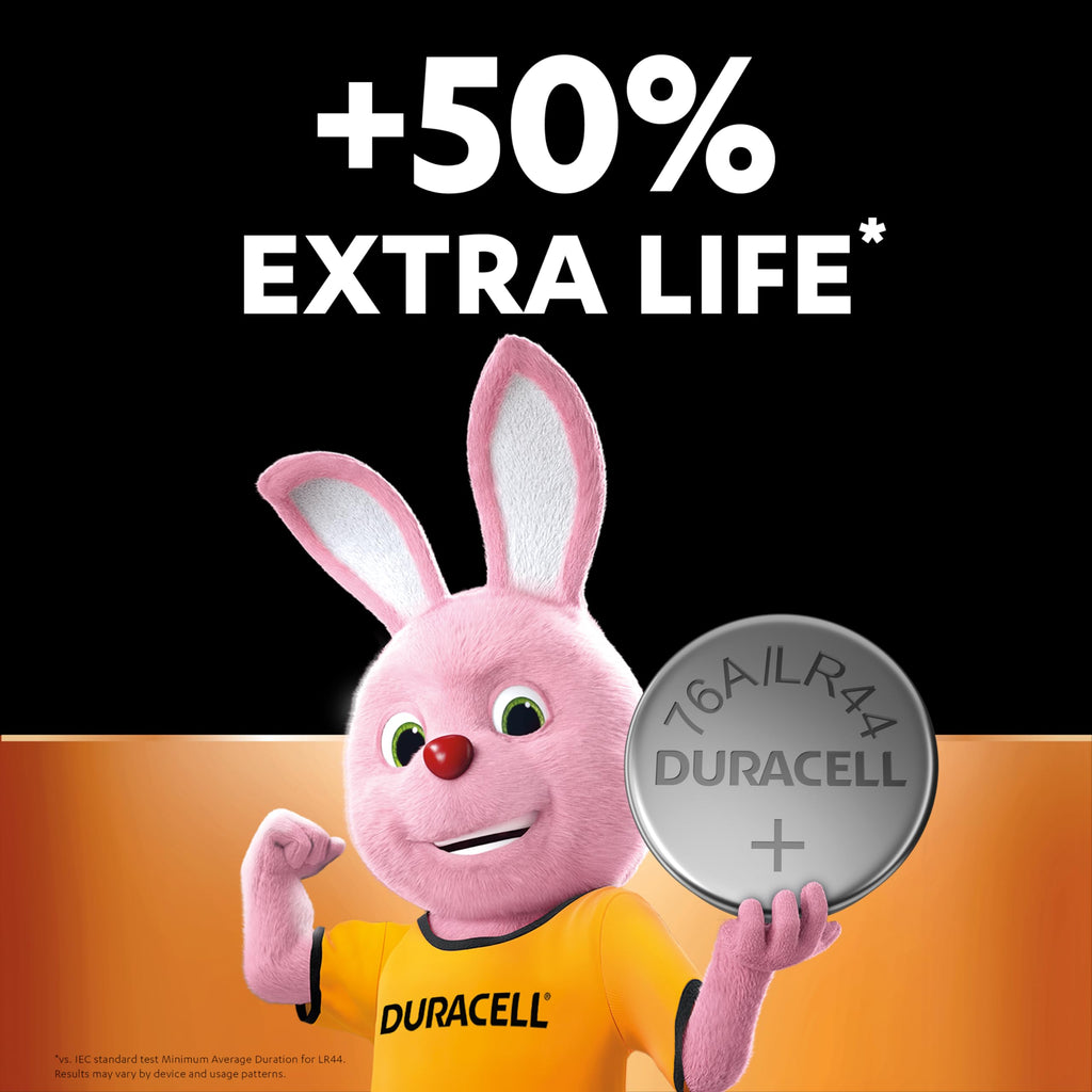 DURACELL LR44 Specialty Alkaline Battery (8 Pack) 1.5V, A76
