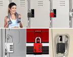 ZHEGE Combination Padlock, 4 Digit Combination Locker Padlock (Red)