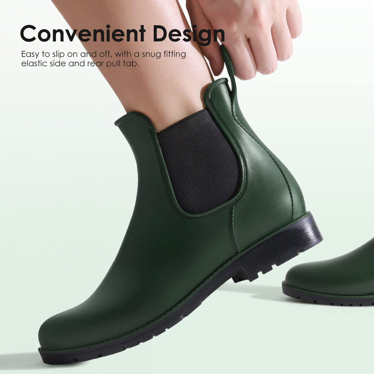 DREAM PAIRS Women's Ankle Wellies Chelsea Rain Boot