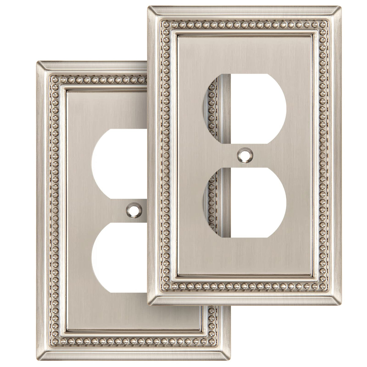 Sunken Pearls Heavy-Duty 4 Toggle Light Switch Plate, Antique Brass, 1 Pack