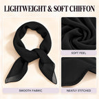 WESTEND CHOICE Square Chiffon Scarves Women's Neck Scarf 50s Retro Bandana