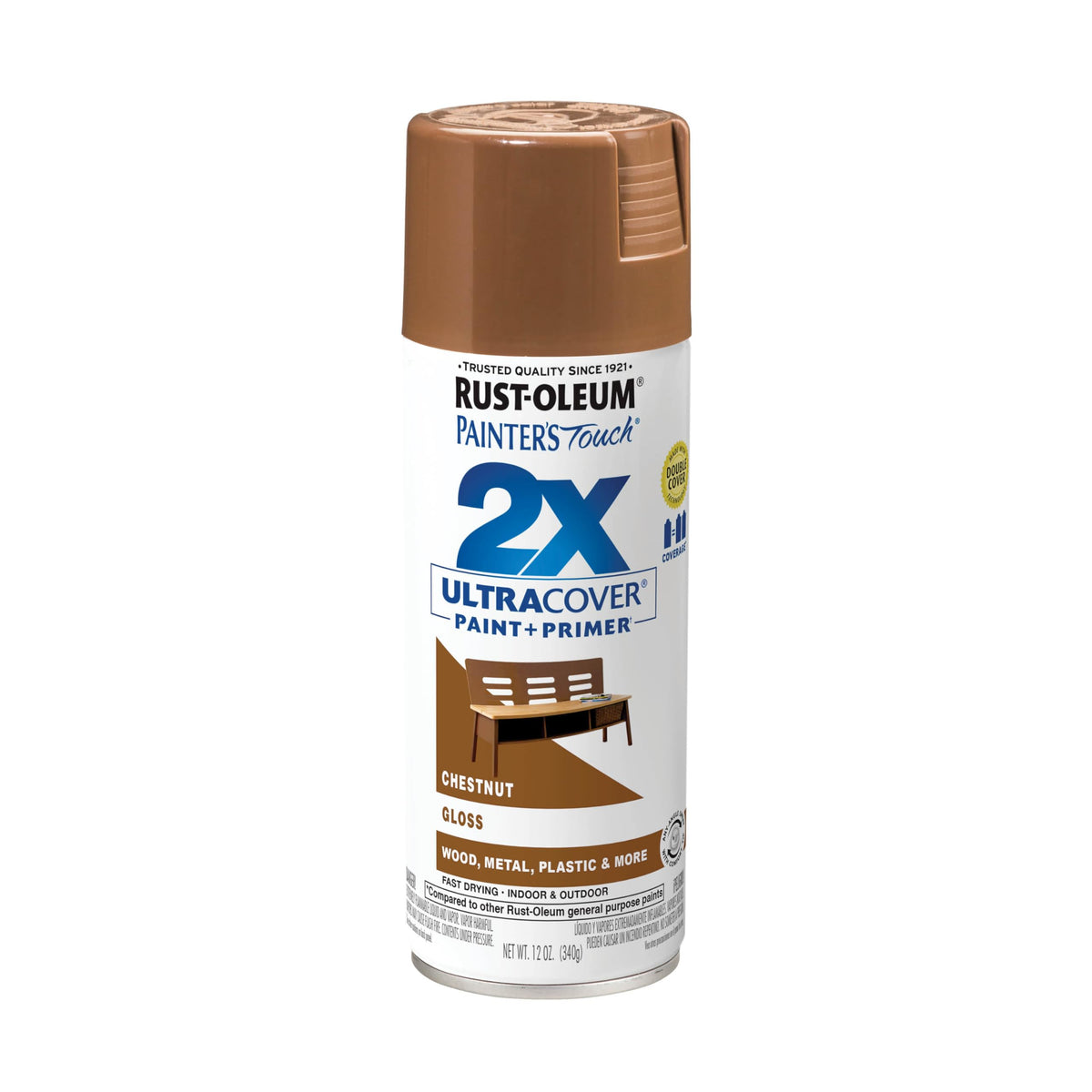 Rust-Oleum 334023-6PK Painter's Touch 2X Ultra Cover Spray Paint, 12 oz, Gloss Almond, 6 Pack