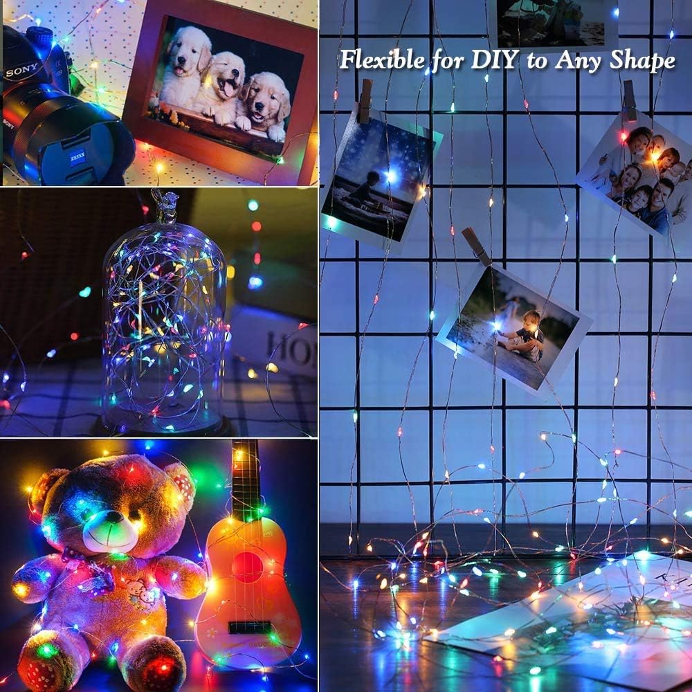 Joomer Solar Fairy Lights, 2-Pack Total 80FT 240LED Lights, Warm White