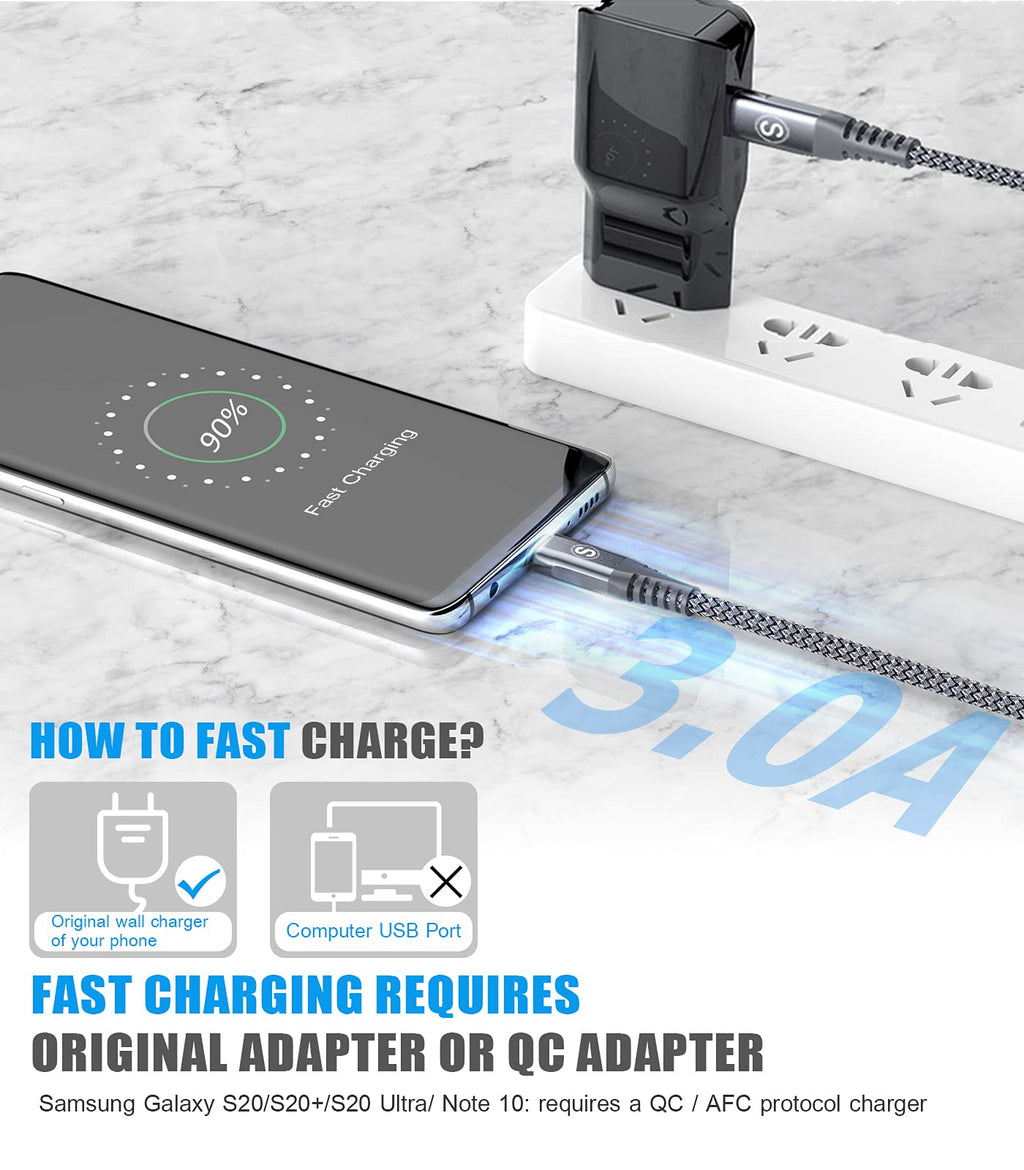 2-Pack 2m 60W USB C to USB C Charger Cable, PD Type C Super Fast Charging for iPhone 17 air 16 15 MacBook iPad Pro, Samsung Flip Fold 7 6 5 S26 S25 S24 S23 Ultra, Steam Deck, Nintendo Switch etc