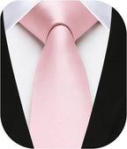 HISDERN Skinny Tie Solid Color 6cm Slim Ties for Men Wedding Classic Formal Business Necktie