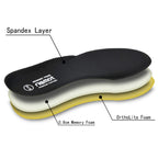riemot Memory Foam Insoles for Men and Women - Replacement Shoe Inserts Comfort Cushioning for Sports Shoes, Trainers, Sneakers, Work Boots and Walking Shoes, Black with Yellow Base, UK8 / EU42