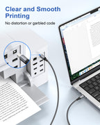 RAVIAD USB Printer Cable 2M, USB 2.0 Type A Male to B Male Nylon Braided
