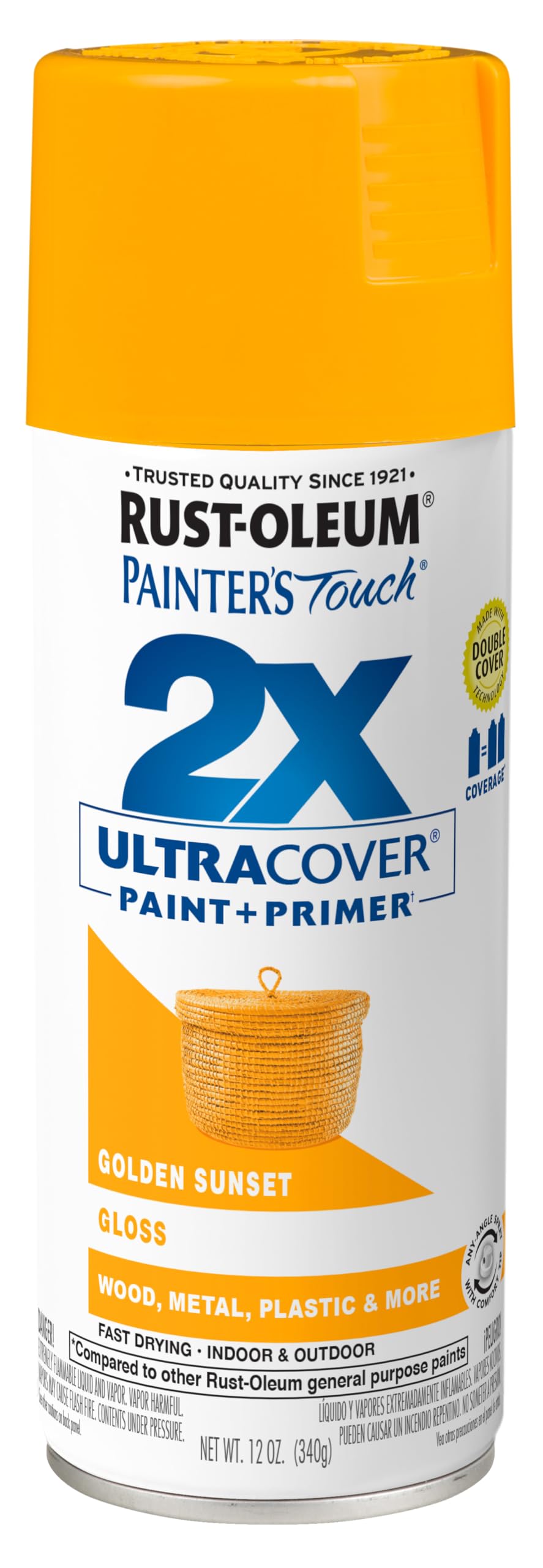 Rust-Oleum 334023-6PK Painter's Touch 2X Ultra Cover Spray Paint, 12 oz, Gloss Almond, 6 Pack