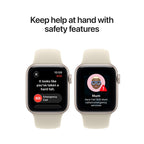 Apple Watch SE 3 GPS 40mm Smartwatch with Starlight Aluminium Case with Starlight Sport Band S/M. Fitness and Sleep Trackers, Heart Rate Monitor, Always-On Display, Water Resistant