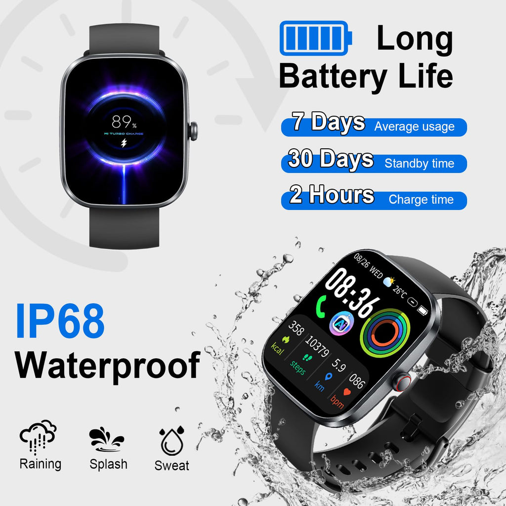 AI Smart Watch with ChatGPT, 1.91" Bluetooth 5.4 Call Smartwatch Men Women