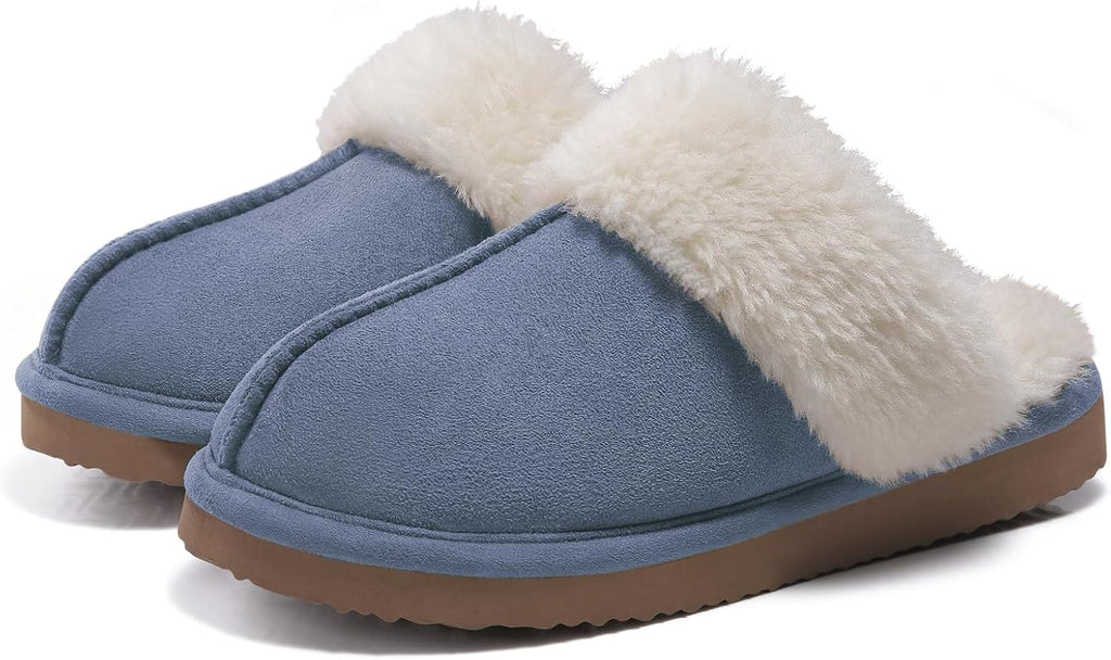 Litfun Women's Fluffy Memory Foam Slippers House Shoes Indoor