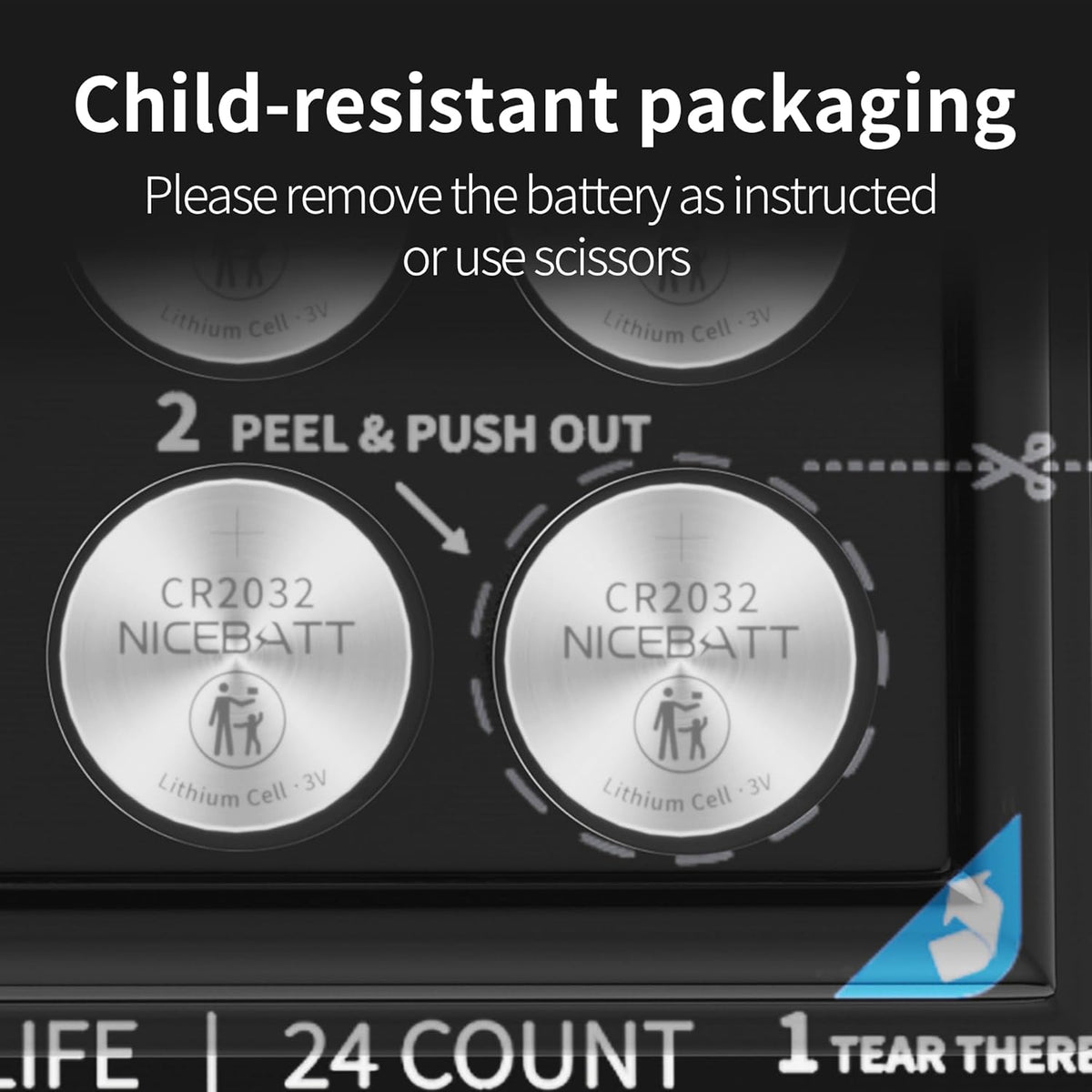 CR2032 Batteries 24 Pack, Long Lasting Power for AirTag, Car Remote Key Fob, 2032 lithium 3v coin battery