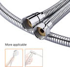 Ibergrif Shower Hose 1.7m, Stainless Steel Shower Pipe Replacement Hose
