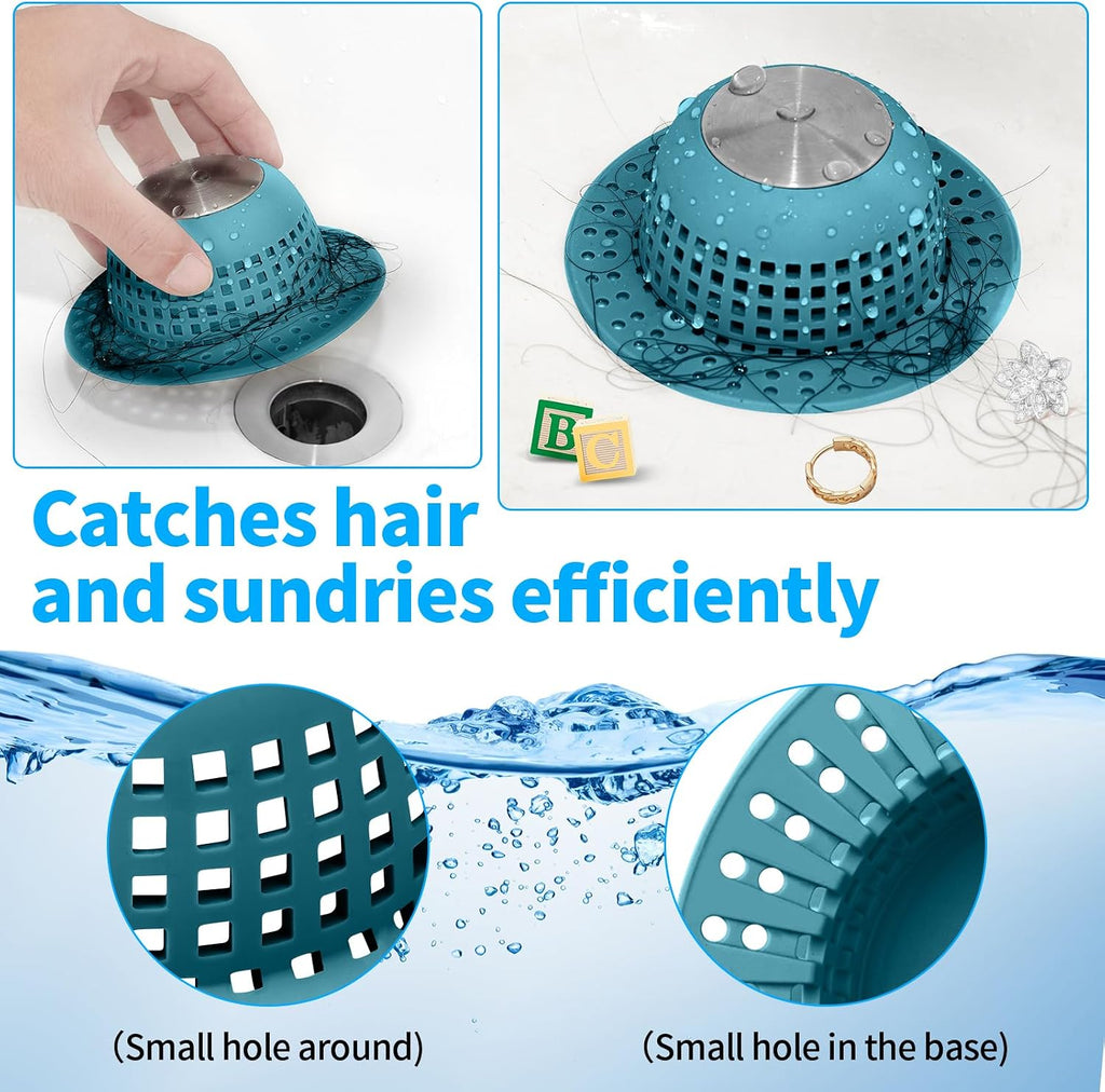 Aluvor Shower Drain Hair Catcher Bathtub Drain Cover Sink Drain Protector