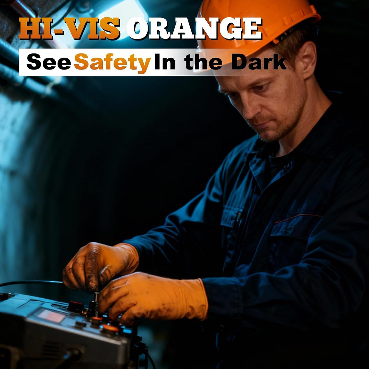 TitanFlex Heavy Duty Industrial Orange Nitrile Gloves, 8-mil, Gloves Disposable Latex Free with Raised Diamond Texture Grip, Powder Free, Rubber Glove, Mechanic Gloves,50-ct Box (Small)