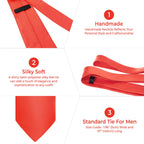 Trimming Shop 5cm Slim Skinny Solid Colour Necktie for Mens