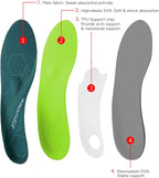 Plantar Fasciitis Arch Support Orthopedic Insoles Relieve Flat Feet Heel Pain Shock Absorption Comfortable Inserts(Size:UK-7,Length:10.25",Green)
