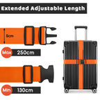 WISYOK Luggage Straps Extended, 4 Pack, 130-250cm Adjustable, Pink SkyBlue