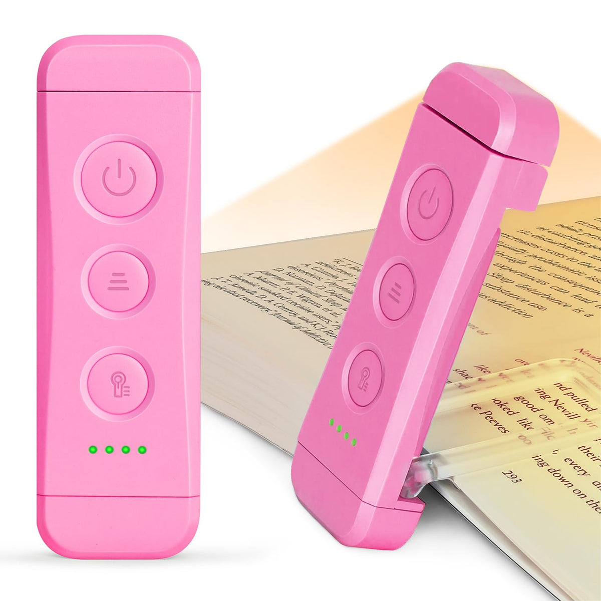 Glocusent USB Rechargeable Book Light, Portable Clip-on LED Reading Light