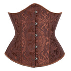 Kelvry Women's Satin Waist Cincher Lace up Boned Bustier Underbust Corset