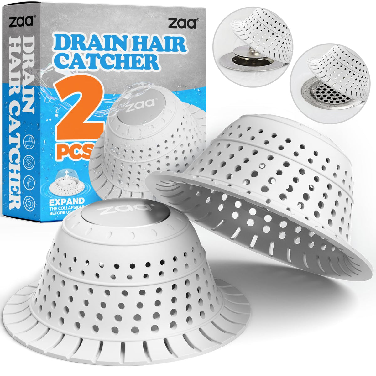 zaa Shower Drain Hair Catcher Bathtub Drain Strainer Sink Drain Protector