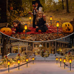 IkeeRuic Solar Torch Light with Flickering Flame for Halloween Decorations