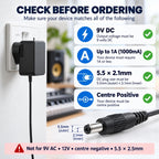 65W Laptop Charger Compatible with Microsoft Surface Pro Laptop Book Go