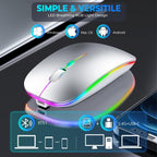 Wireless mouse rechargeable Dual Mode 2.4G & 5.0 Bluetooth Mouse for Laptop