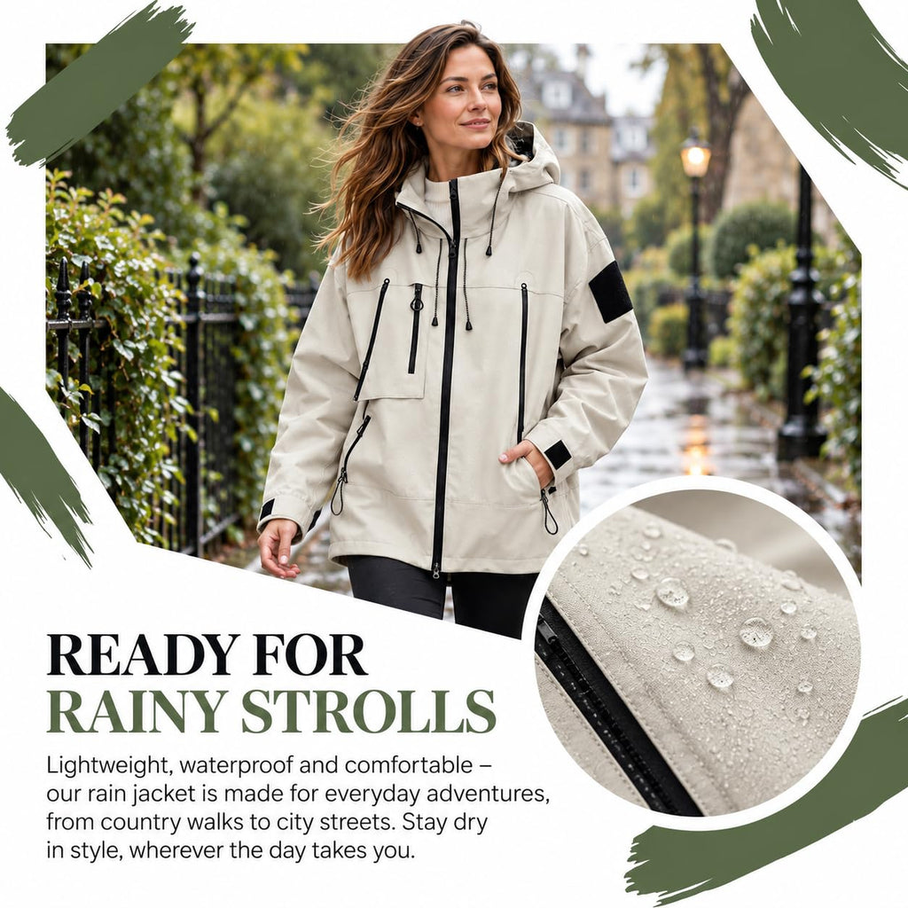 Waterproof Jackets Lightweight Raincoats for Women Windbreaker Coats
