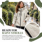 Waterproof Jackets Lightweight Raincoats for Women Windbreaker Coats
