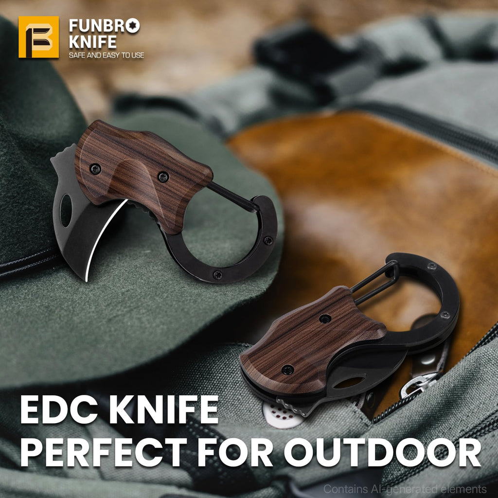 FUNBRO Small Pocket Knife, Cool Box Cutter with 1.34 Inch Sharp Blade