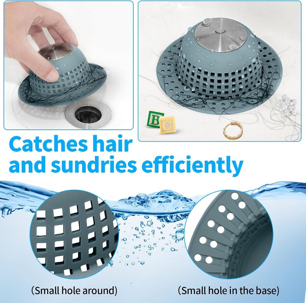 Aluvor Shower Drain Hair Catcher Bathtub Drain Cover Sink Drain Protector