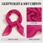 WESTEND CHOICE Square Chiffon Scarves Women's Neck Scarf 50s Retro Bandana