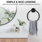 SetSail Towel Holder for Bathroom Wall Matte Black Towel Ring