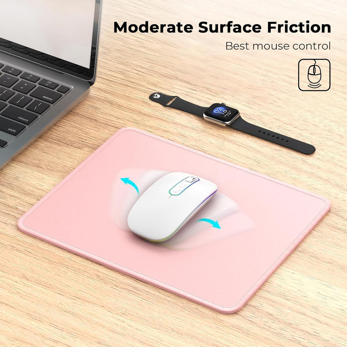 cimetech Mouse Mat, Gaming Mouse Pad, Ultra Thin Portable Mousepad, Black