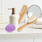 Baby Hair Brush with Wooden Handle and Super Soft Goat Bristles for Newborns, Infant, Toddlers, Kids