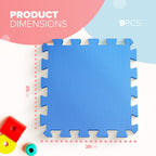 kidoola Foam Baby Play Mat (29x29cm) – Thick & Soft EVA Foam Interlocking Floor Tile Matting for Children – Large Multi Colour, Safe & Comfortable 7mm Thick Play Flooring (27pc)