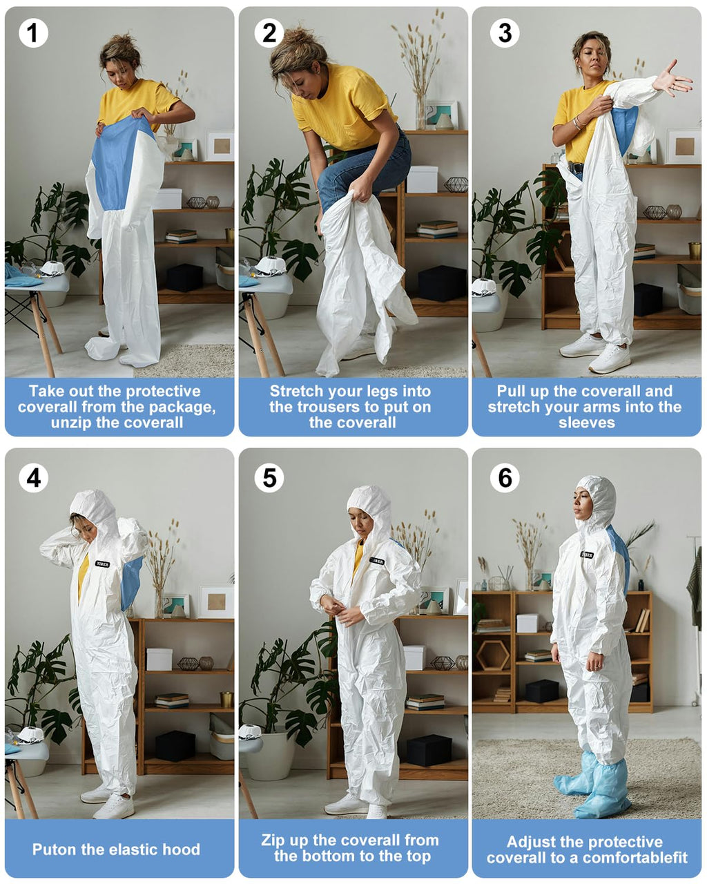 Hazmat Suits & Disposable overalls| Multiple Specifications Options & Full Body Protective | Suit for painting & Cleaning