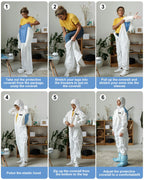 Hazmat Suits & Disposable overalls| Multiple Specifications Options & Full Body Protective | Suit for painting & Cleaning