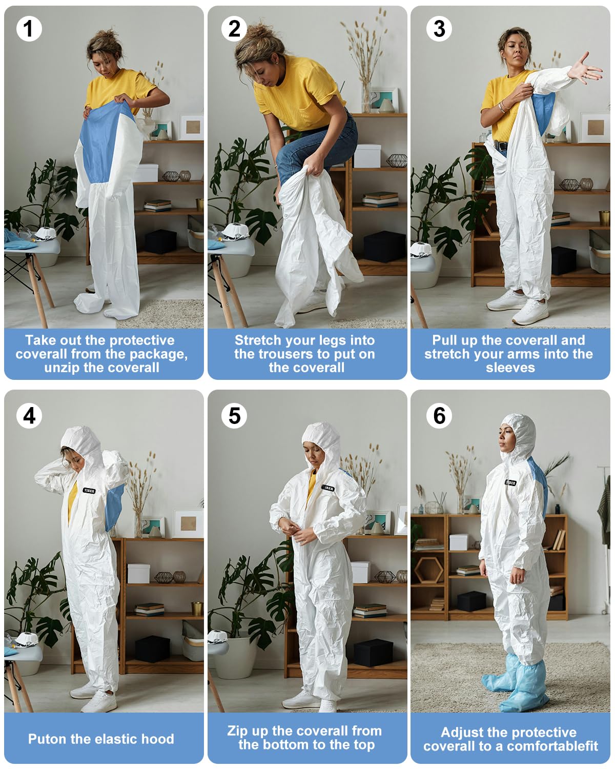 Hazmat Suits & Disposable overalls| Multiple Specifications Options & Full Body Protective | Suit for painting & Cleaning