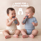 Infatot® Teething Toys for Baby Gifts – Chipmunk Silicone Mitten Teether, Soothing Glove for Infants, Baby Toys 0-6 Months, Soft Chewable Teether Toy to Prevent Finger Sucking, CM Blue.