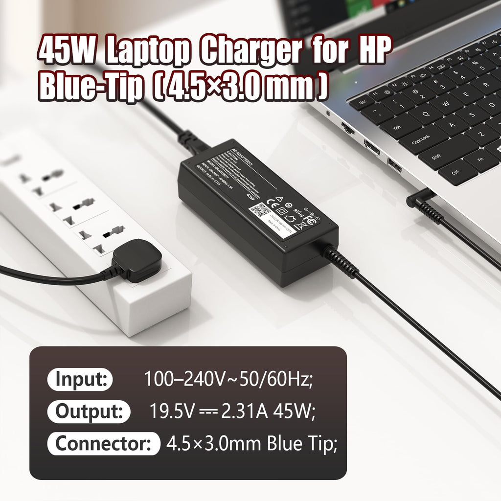 90W Laptop Charger Compatible with HP EliteBook Probook Pavilion Compaq