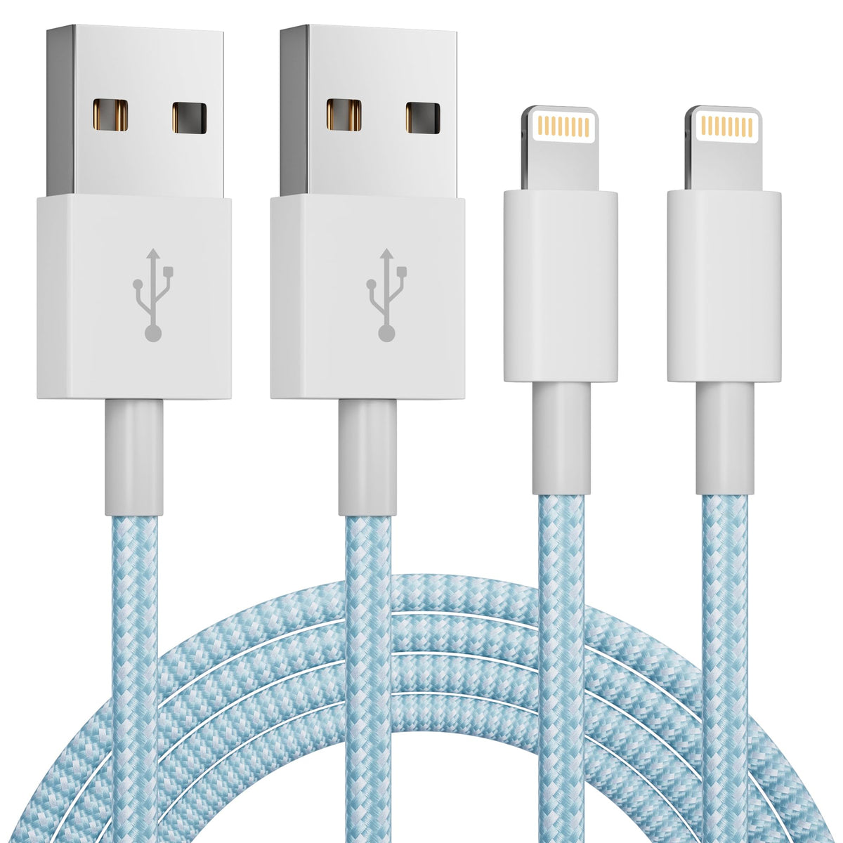 2Pack 1.8M iphone Charger Cable [Apple MFi Certified] 6 Foot, 2.4A Lightning to USB Fast Charging Lead for iPhone 14 13 12 11 Pro Max XS XR X 8 7 6 Plus 5, iPad and iPod