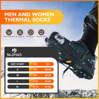 Niofind Warm Thermal Socks for Men Women, Full Cushion Winter Socks, Crew Length Black Heavy Duty Heated Cotton Boot Sock for Work Outdoor Walking, Hiking, Running, 3/6 Pairs, Gifts for Men women