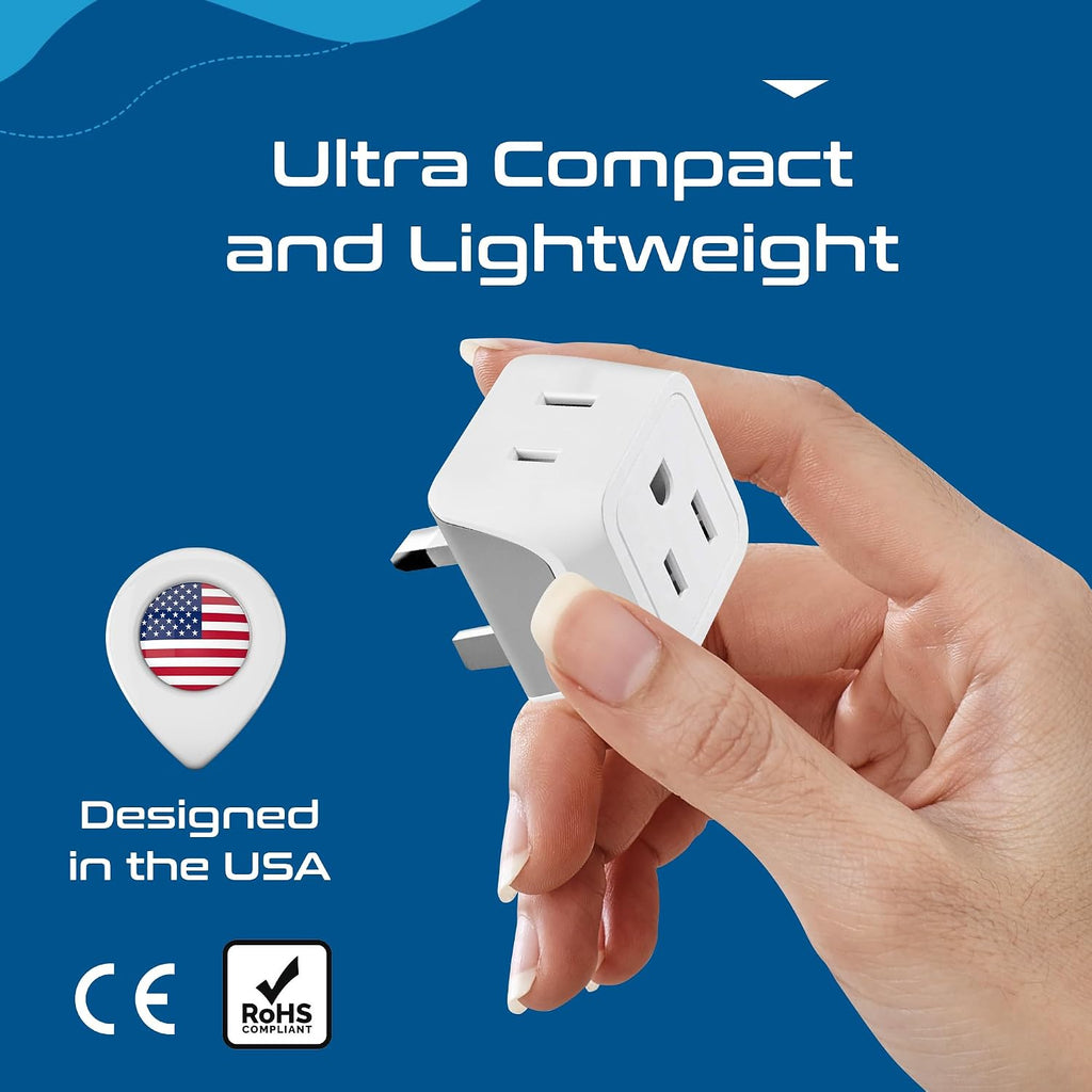 Ceptics 45W Universal Travel Adapter w/ 3 USB-A, 2 USB-C & Universal Input